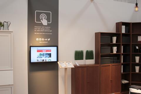 Touchscreens in Ikea Order and Collection unit